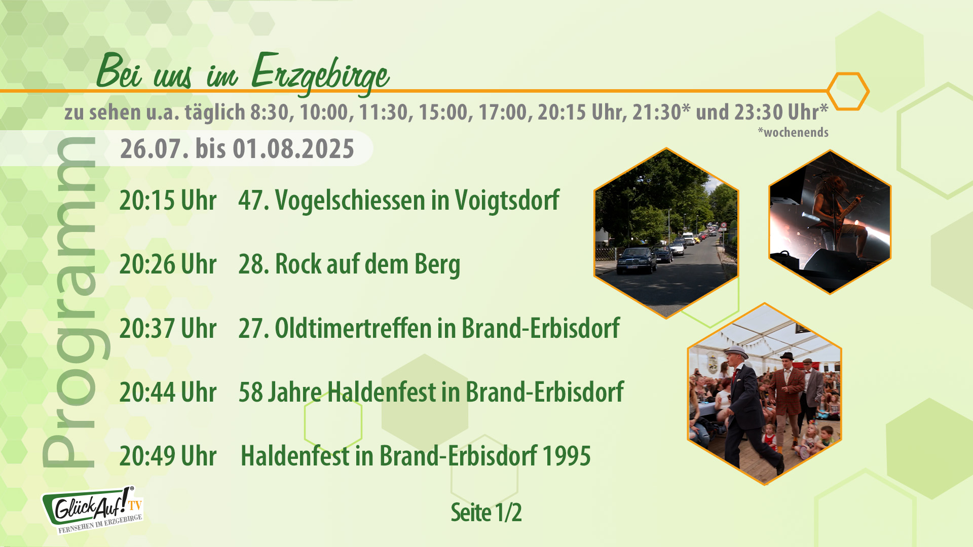 Bei uns im Erzgebirge für die Woche vom 26.07. bis 01.08.2025