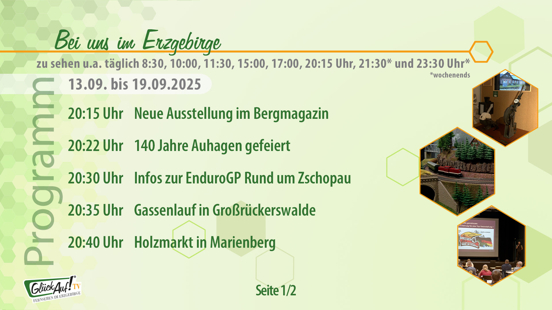 Bei uns im Erzgebirge für die Woche vom 13.09. bis 19.09.2025
